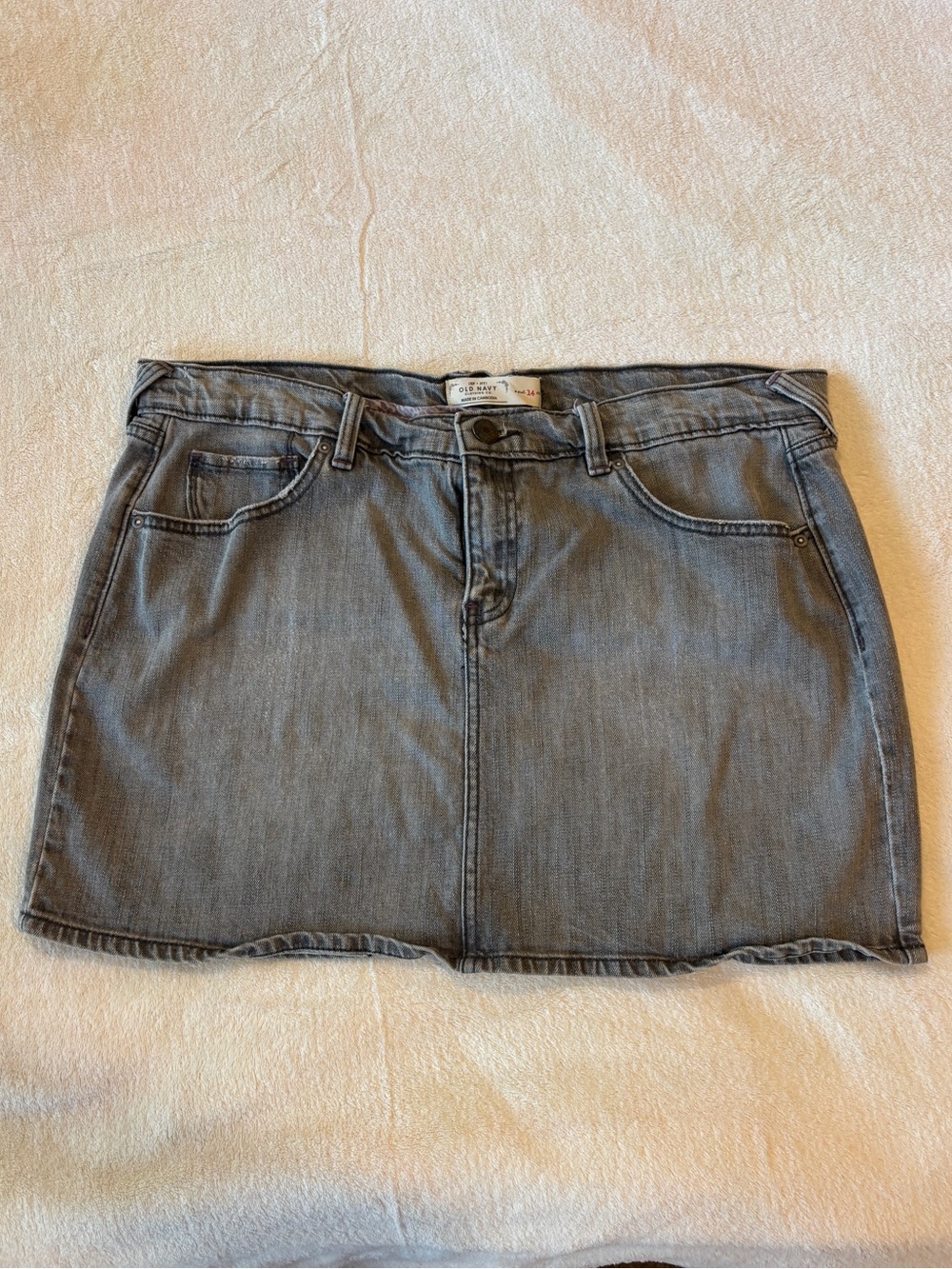 Vintage Old Navy gray denim mini skirt
